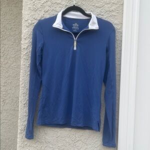 Kastel Denmark Women's Blue/White 1/4 Zip Active Top Size S